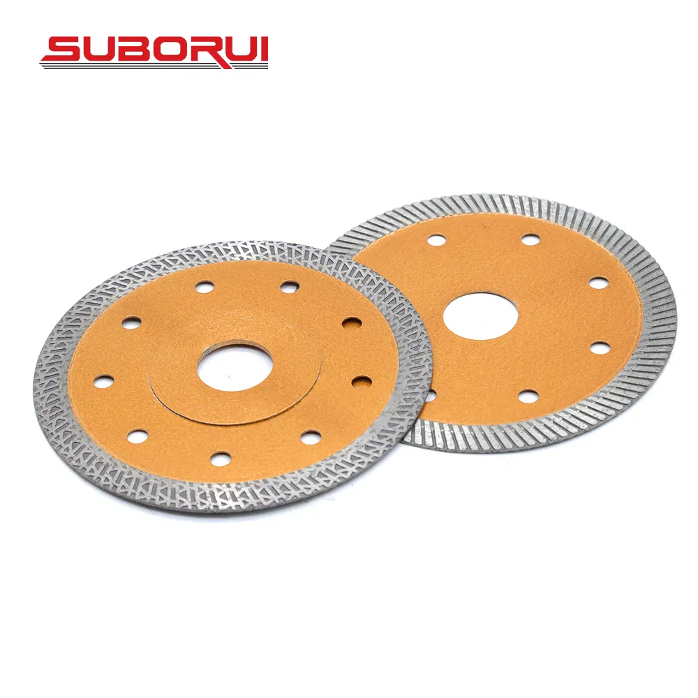 Suborui Hot Pressed 4inch 4.5 Inch 5inch Multipurpose Diamond Cutting Disc Reinforced Circular Diamond Saw Blade for Cutting Stone Concrete and Tile
