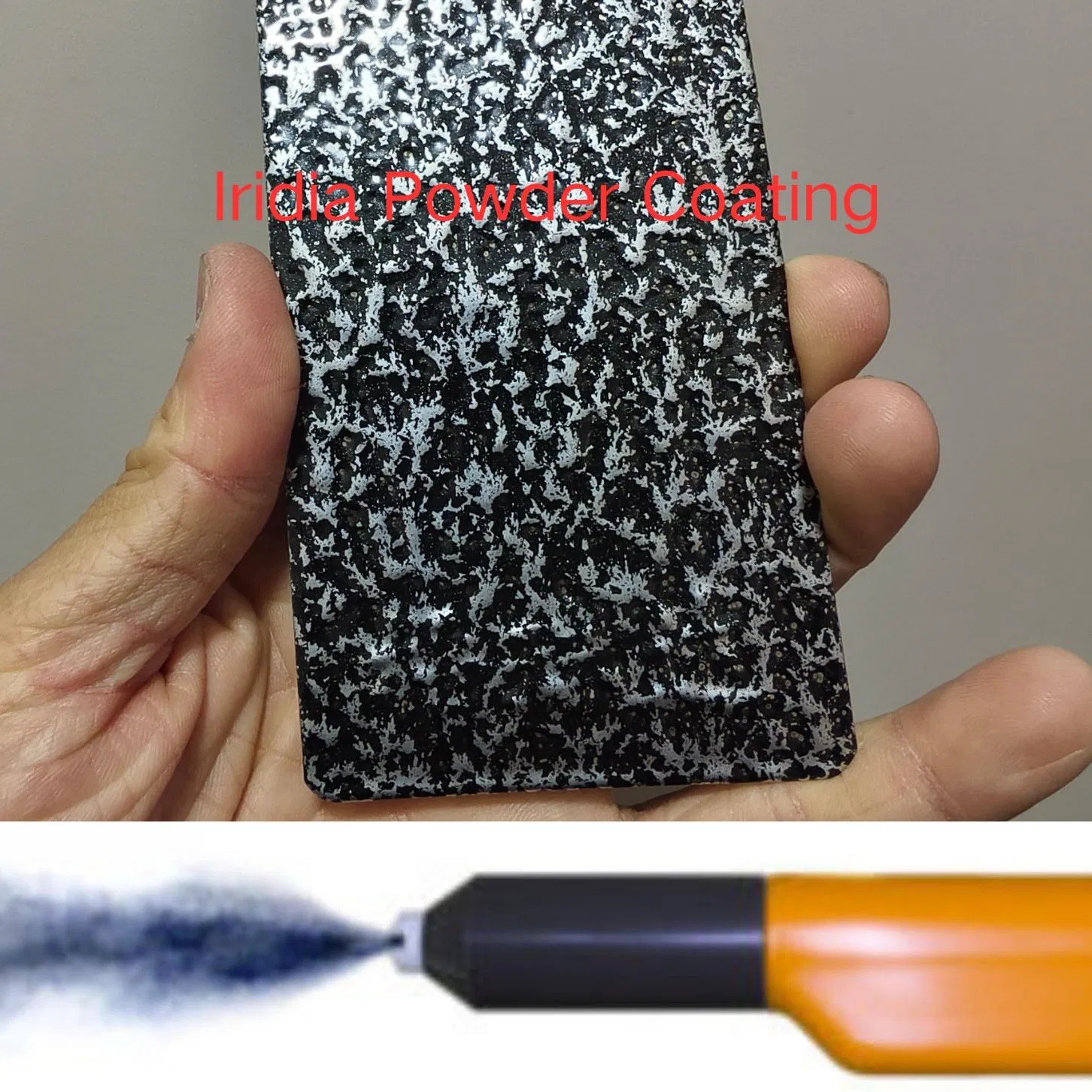 Polyester Durable Silver Hammertone Color Powder Coating Paint for Steel Fence and Doors