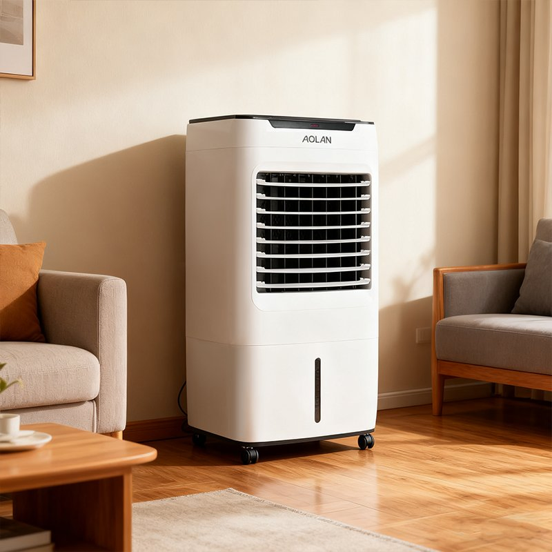 Raffreddatore e riscaldatore evaporativo portatile, flusso d'aria 1200 CMH