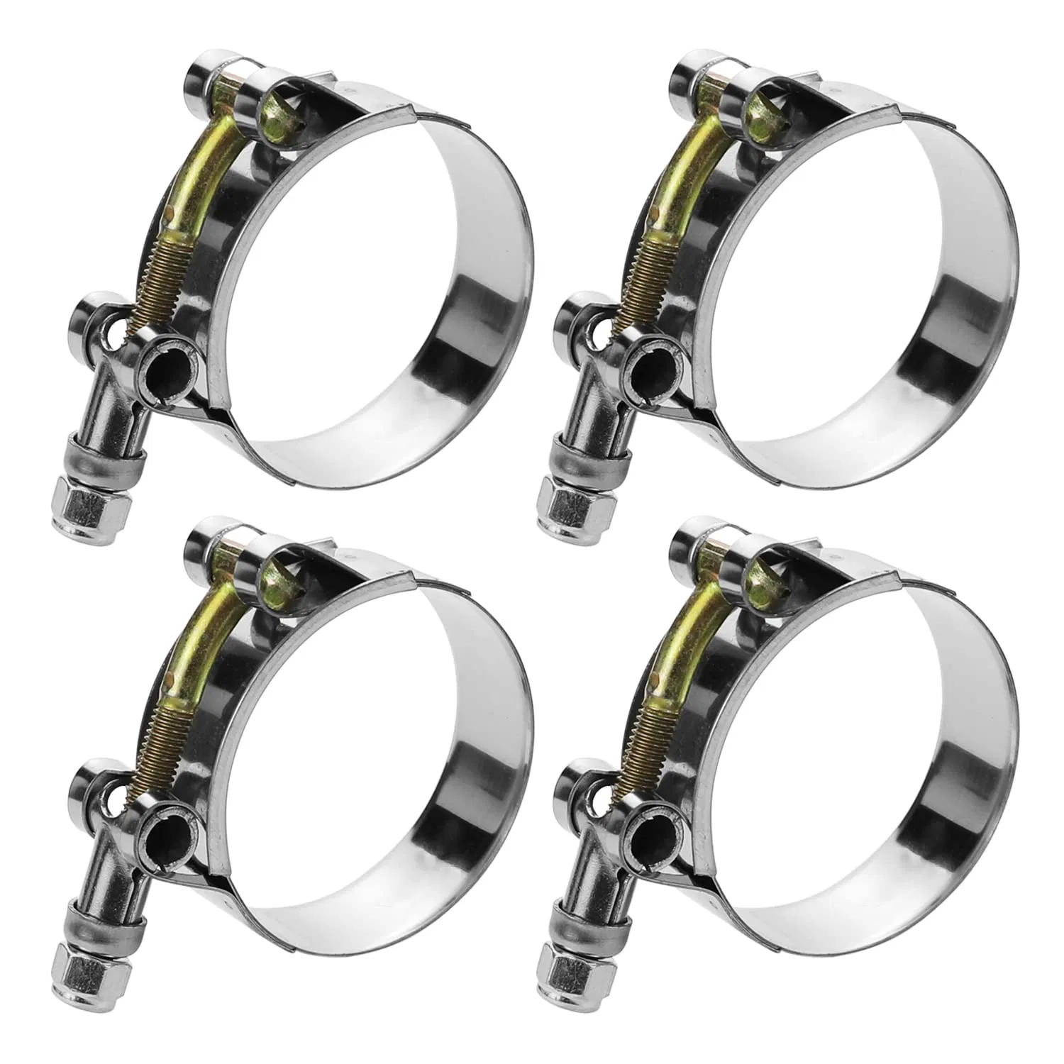 T-Bolt Hose Clamps 304 Stainless Steel Turbo Intake Clamp Exhaust Pipe Clip Adjustable Sealing Welding Marine Clip Repair Tool Hardware Parts Clamp