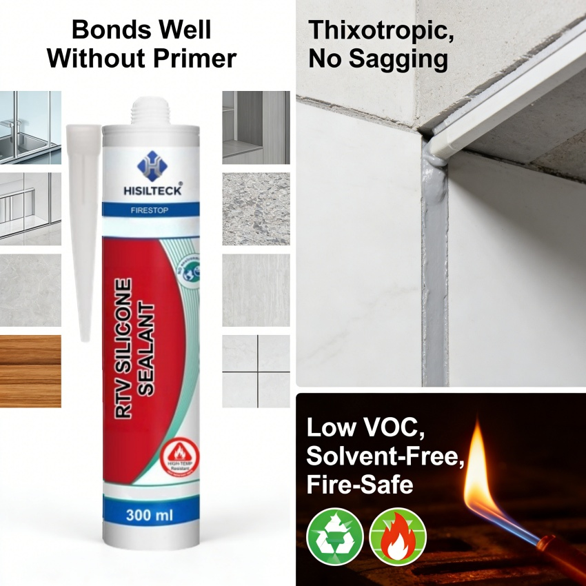 Customized Neutral Silicone Firestop Sealant, Fire-Rated Sealant for Construction, CE/RoHS Certified