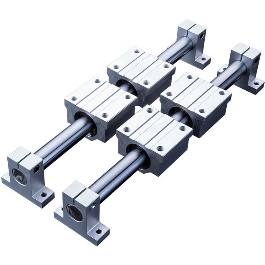 Aluminum Support Rail Kit - SBR16/20/25 Linear Guide with Chrome-Plated Shaft & Dustproof Slider