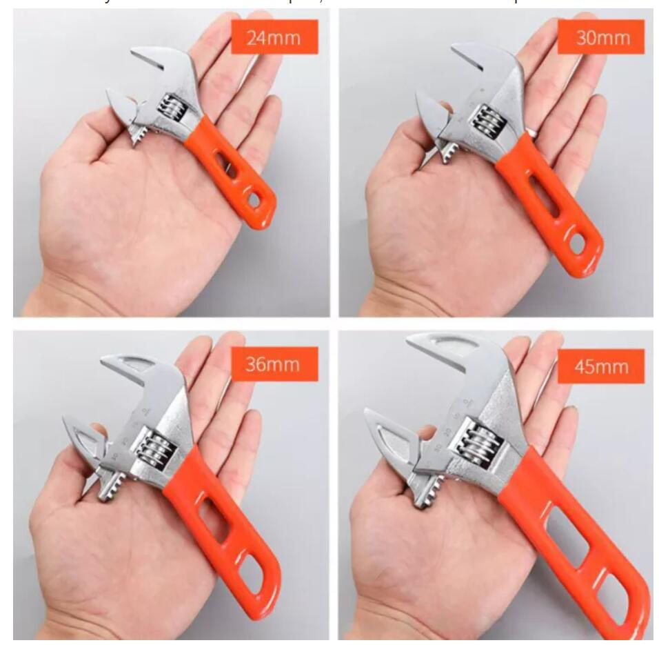 Small Wide Mouth 4-Inch Adjustable Wrench Large Opening Spanner