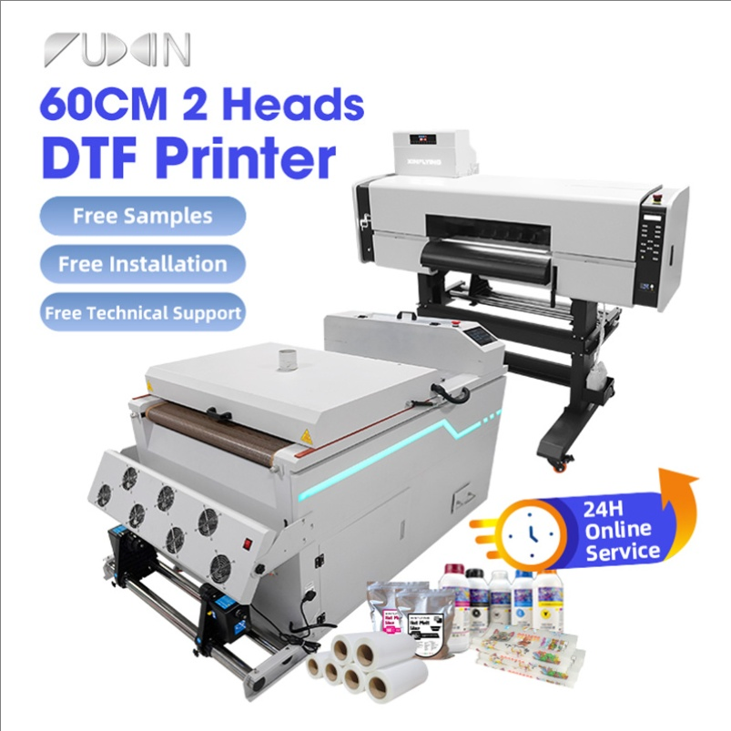 Stampante DTF da 60 cm automatica con doppia testina I3200 I1600 da 24 pollici e scuotipolvere