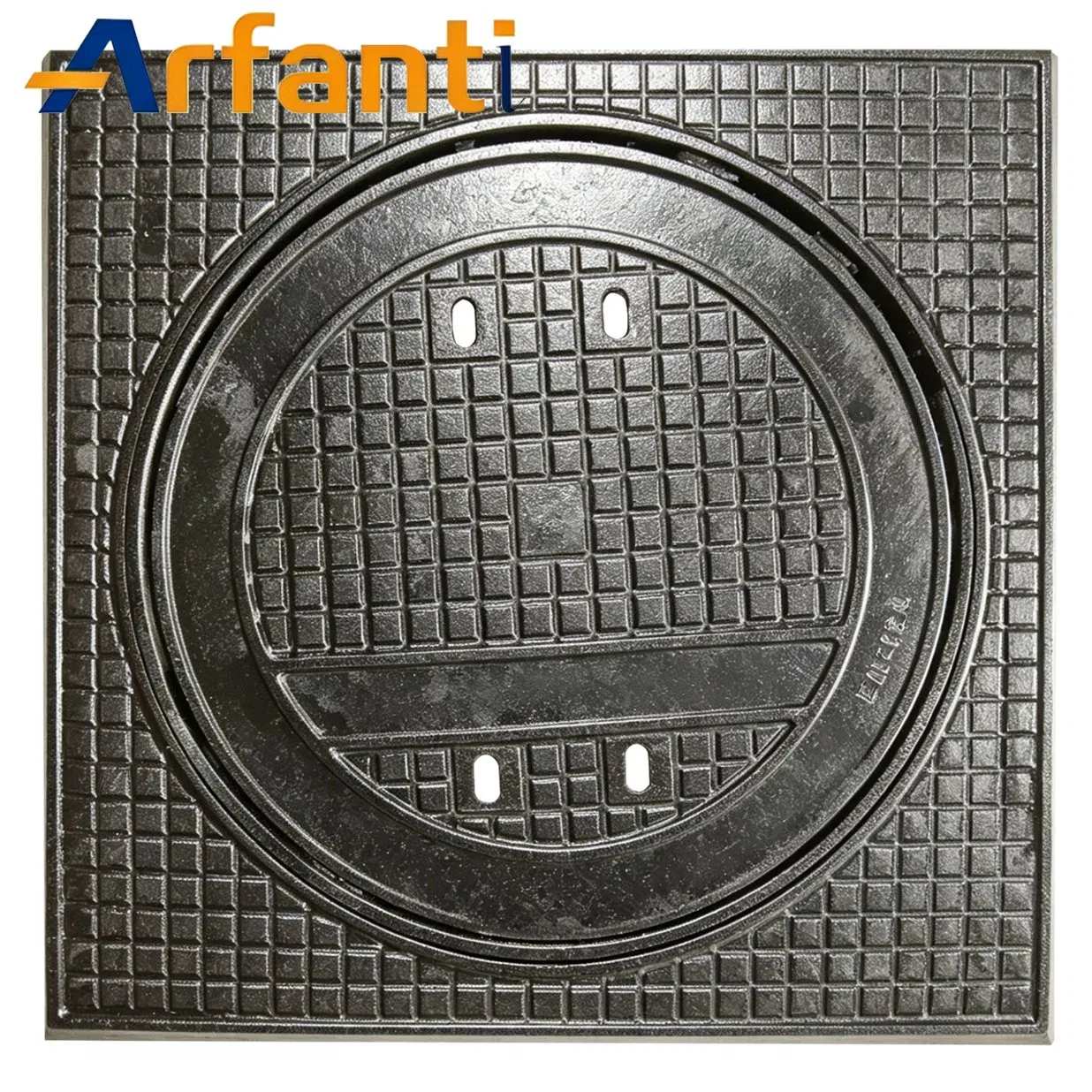 580mm Square Double Seal Ductile Iron Manhole Cover, EN124 Customized Cast Iron Manhole Cover