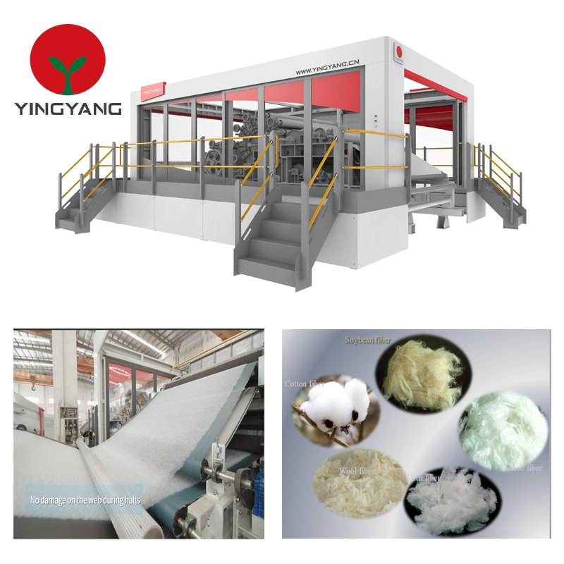 Nonwoven Double Doffer Card Pet Fiber Carding Garnett Machine