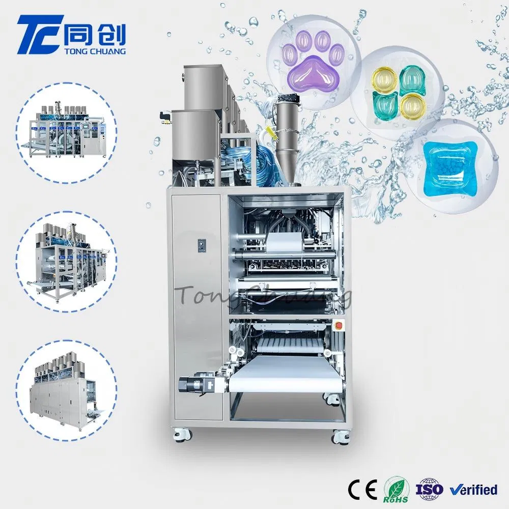 Multi-Color Liquid Detergent Pod PVA Water-Soluble Film Laundry Pod Packing Machine