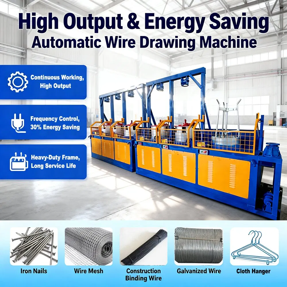 Automatic Steel Wire Drawing Machine with Frequency Control Energy Saving for Reinforced Mesh High Output Stable Drive System