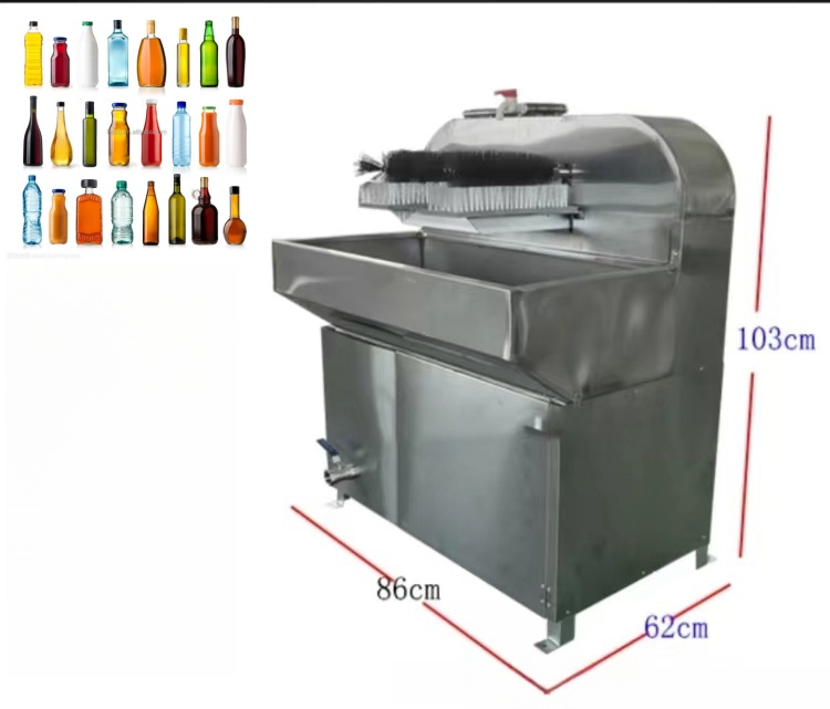 Halbautomatische Glasflaschen-Bürstmaschine