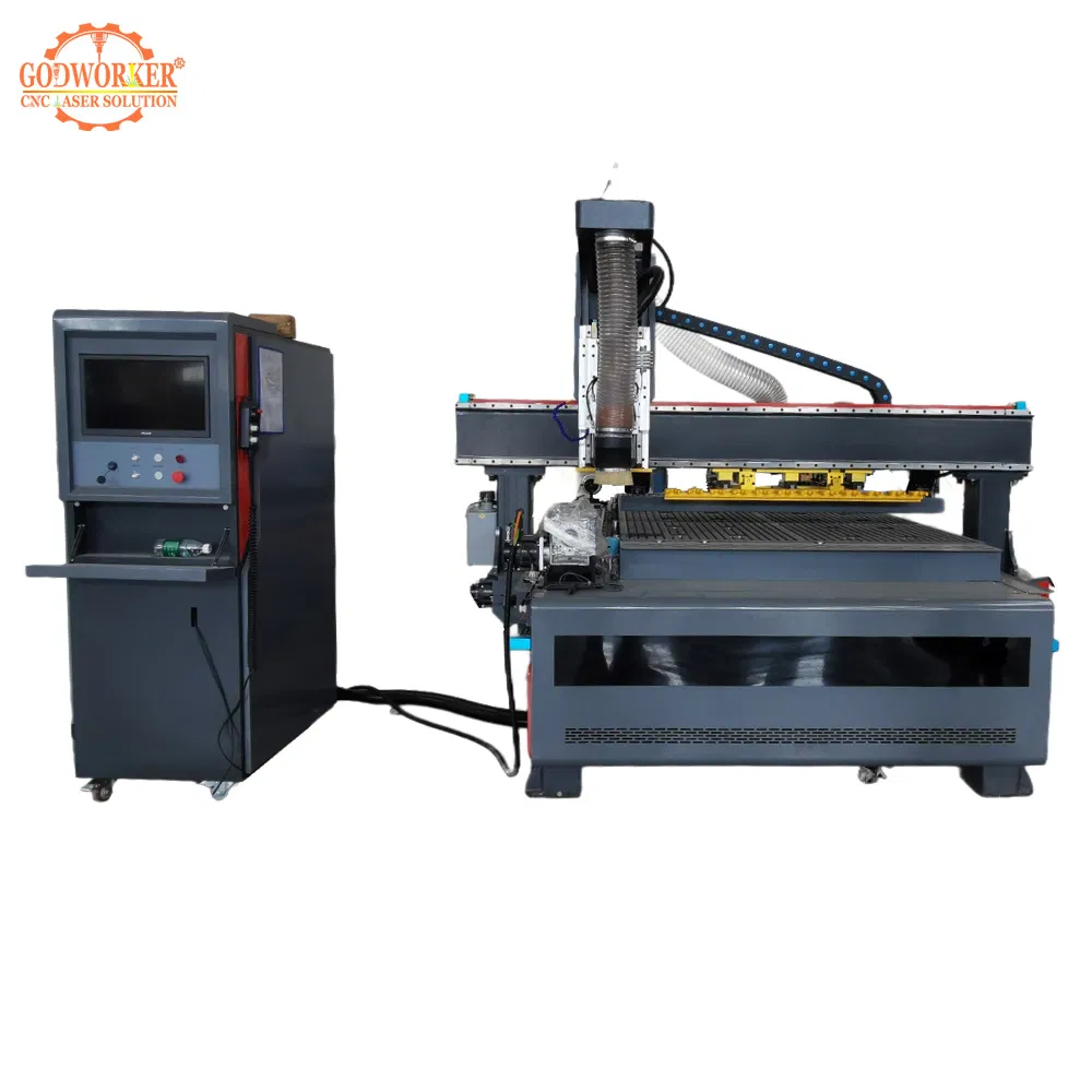 Kitchen Cabinets Wood Door 4axis Woodworking 3D CNC Router Machine 1530 Atc CNC Router with Beside Rotary