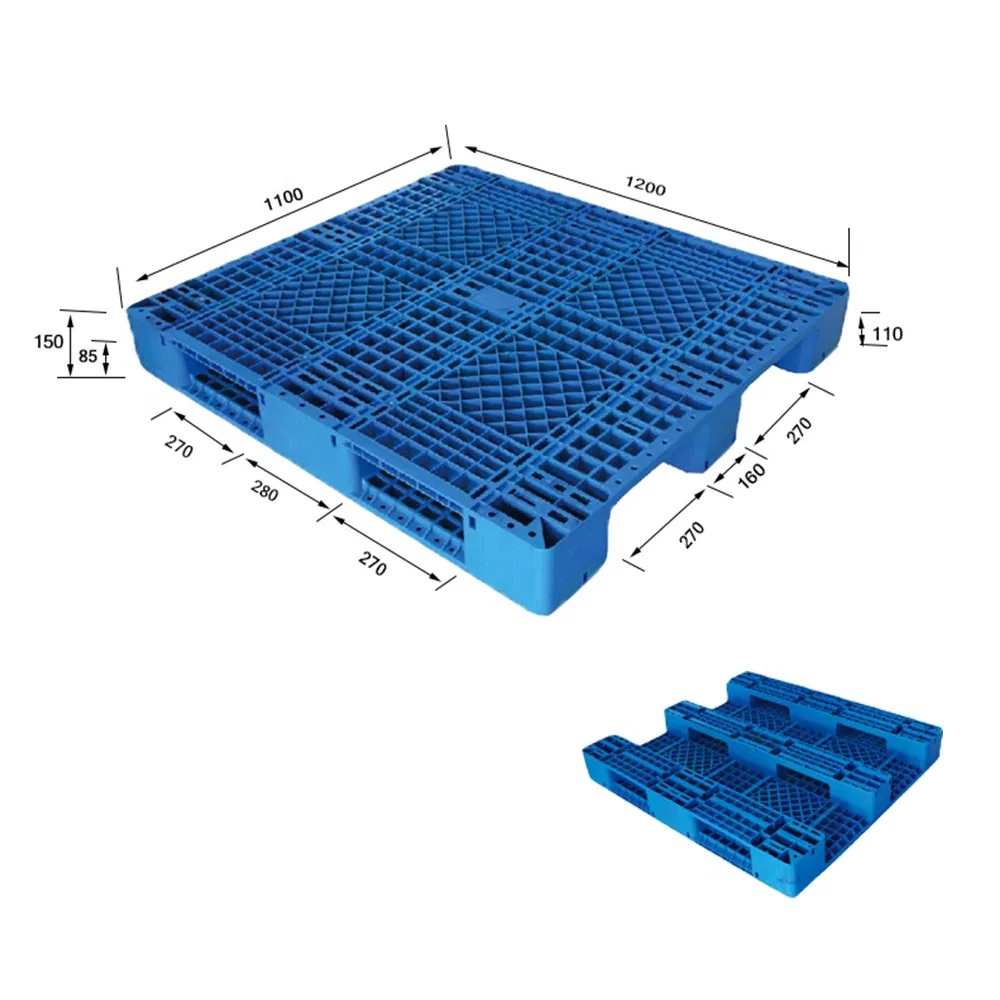 1200X1100 Heavy Duty Rackable Industry HDPE Euro Pallet Plastic