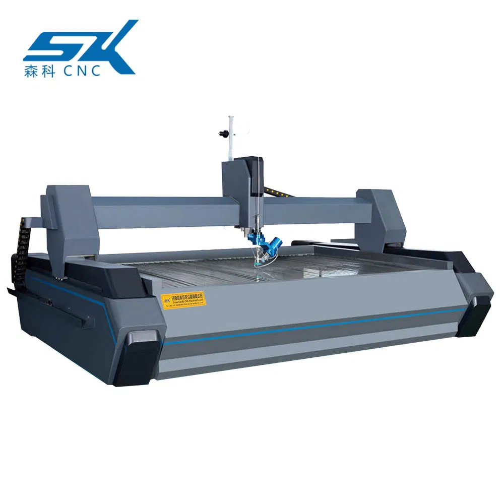آلة القطع بنفث الماء CNC للمرخ والجرانيت والزجاج والحجر بثلاثة محاور وخمسة محاور