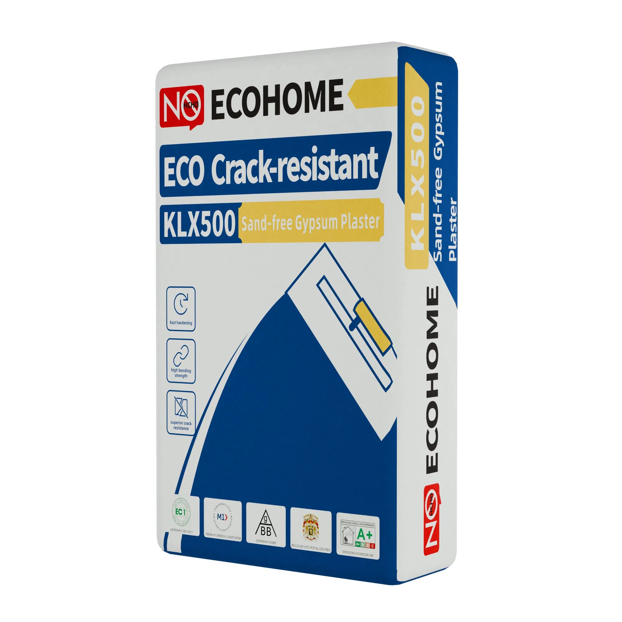 Intonaco di gesso senza sabbia KLX500 ad alte prestazioni