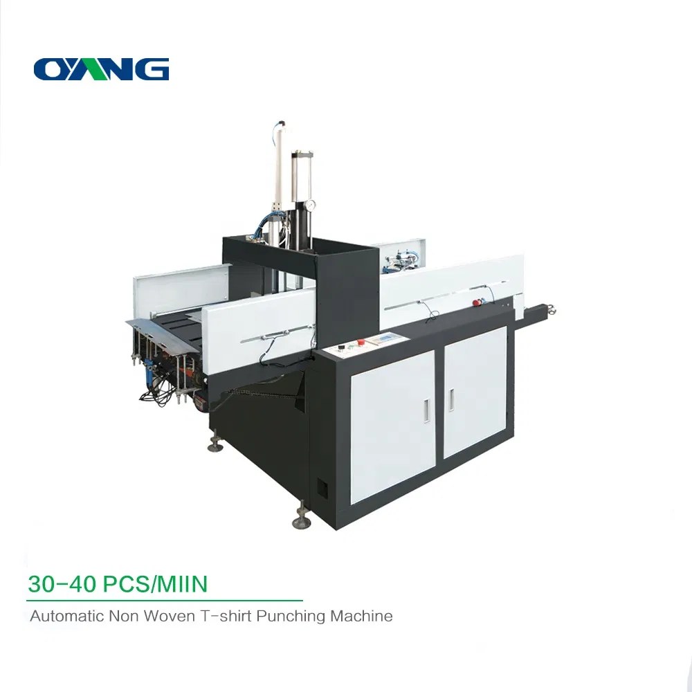 Automatic T-Shirt Bag Punching Machine, Bag Mouth Fabric Punching Production Line