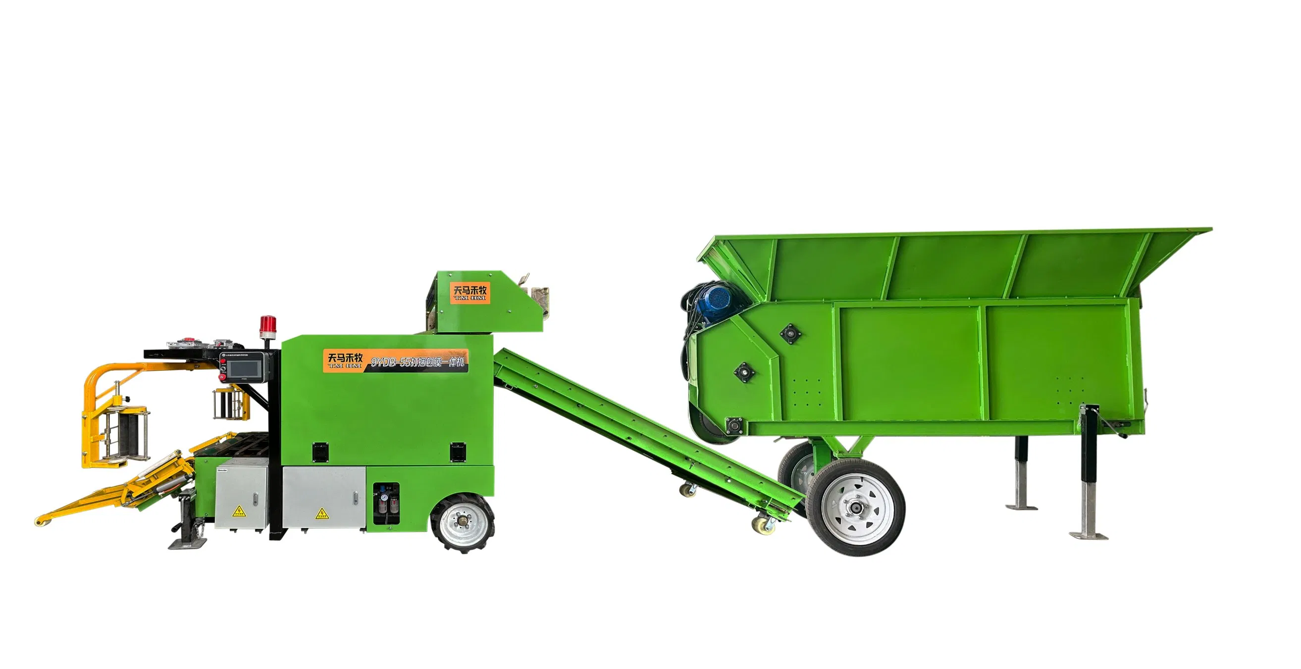 Rundballen-Dieselmaschinen-Automatikpresse und Wickelmaschine für den landwirtschaftlichen Einsatz