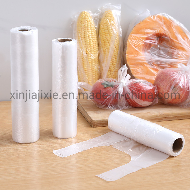 High Speed Rolling Corn Starch Biodegradable Recycled T Shirt Carry Shopping Bag on Roll Making Machine