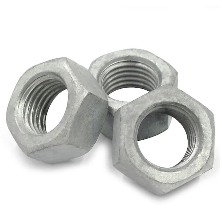 ASTM A194-2H 1/2" 5/8" 3/4" Inch Black/HDG Hex Nuts DIN 934