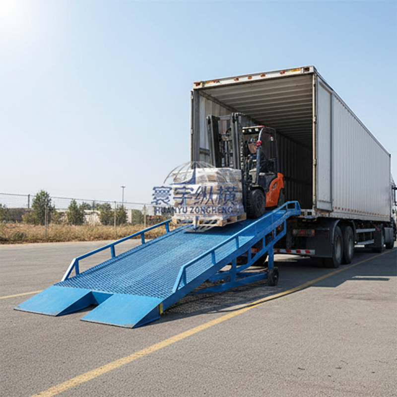 6t 8t 10t 12t 15t Portable Mobile Truck Loading Ramp Yard Ramp Hydraulic Container Dock Ramp for Truck Forklift