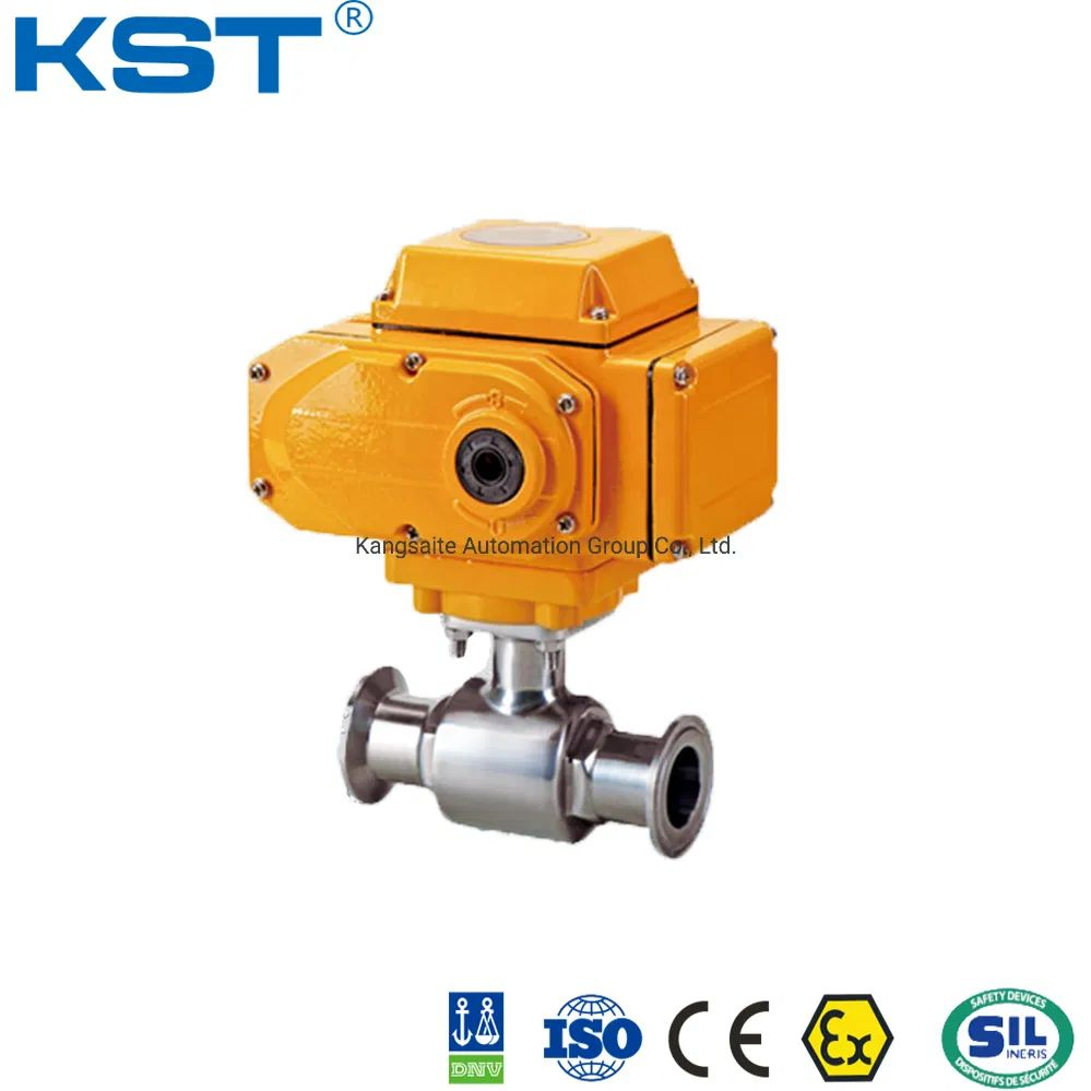 Electric Actuator Sanitary Clamped Ball Valve