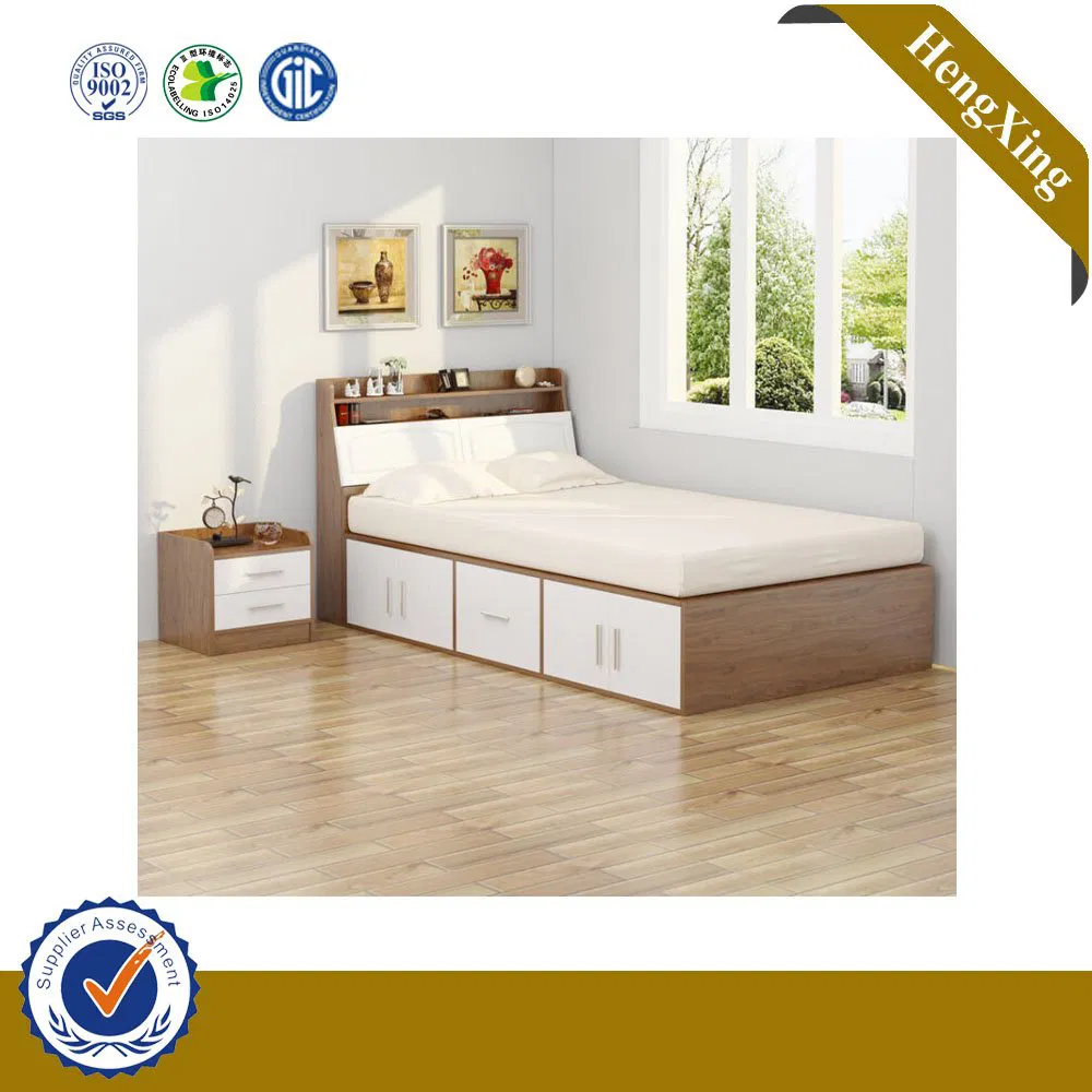 Modern Wooden Particle Board Storage Bed for Living Room and Bedroom