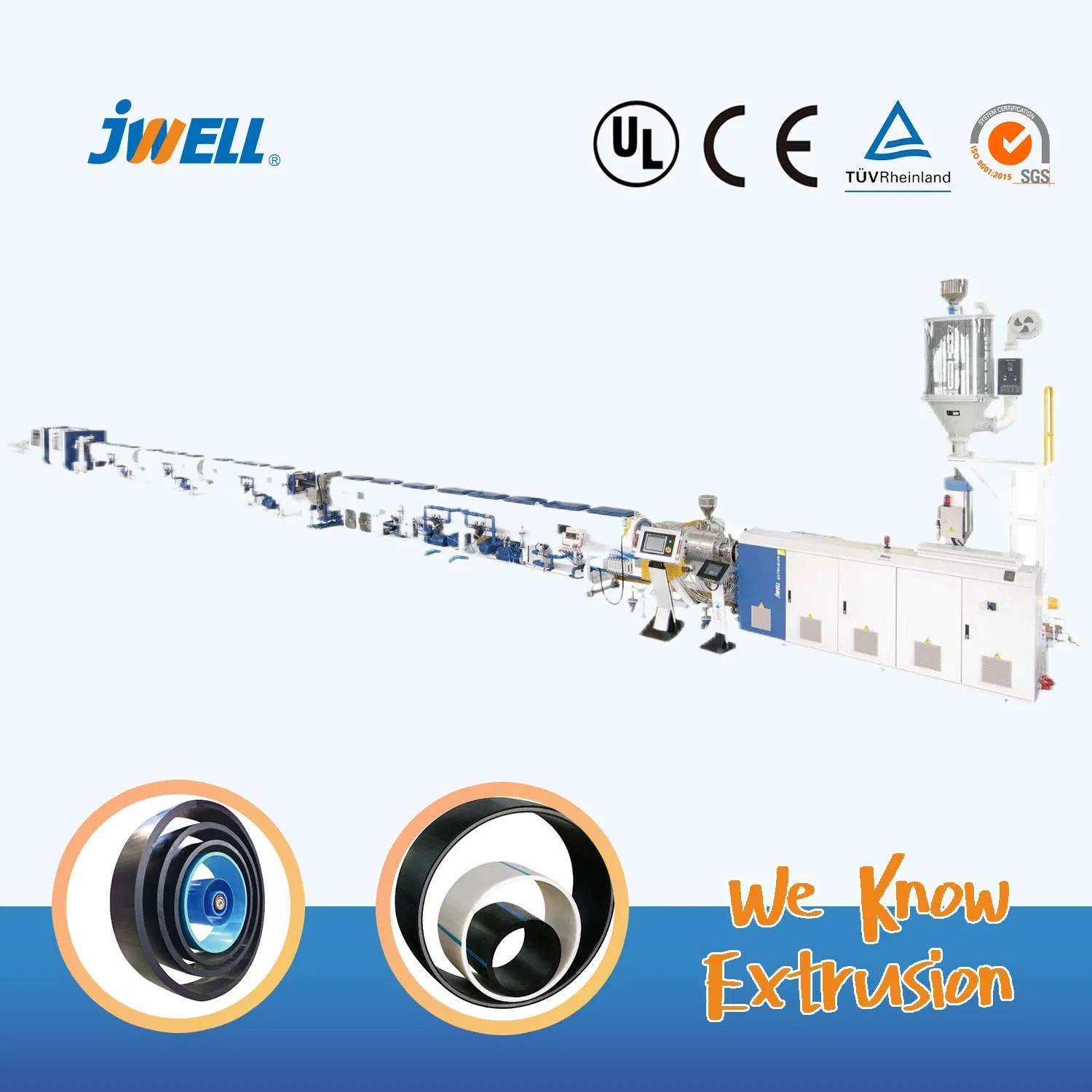 HDPE High Speed Ultra High Pressure Marine Tube/Hose Extrusion Line Plastic PVC|HDPE|PE|PP|PPR Conduit Garden Tube/Pipe Making Production Machine