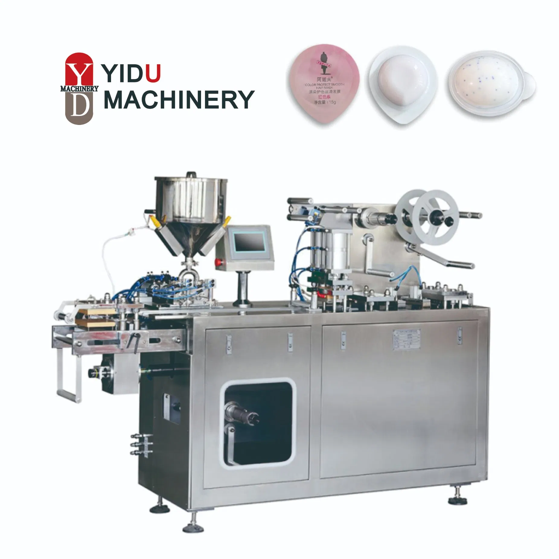 DPP-150 Macchina automatica per termoformatura, riempimento e sigillatura per ketchup, marmellata, salsa, cioccolato in blister