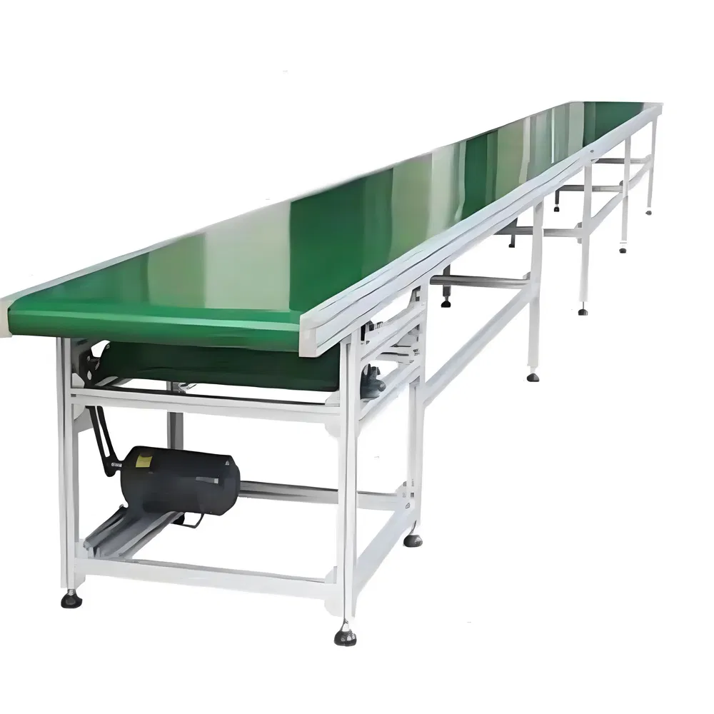 Nastro trasportatore industriale Nastro trasportatore a nastro piatto Nastro trasportatore a nastro modulare Nastro trasportatore in PVC e gomma