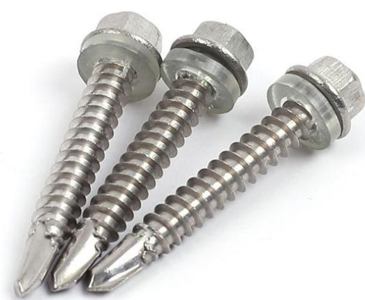 Stainless Steel SUS304/316 Hex Self Drilling Screw with PVC Washer