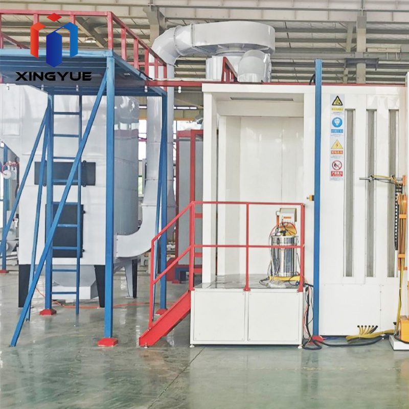 Heavy-Duty Orange-Frame Industrial Large-Capacity Smart-Control Powder Coating Booth