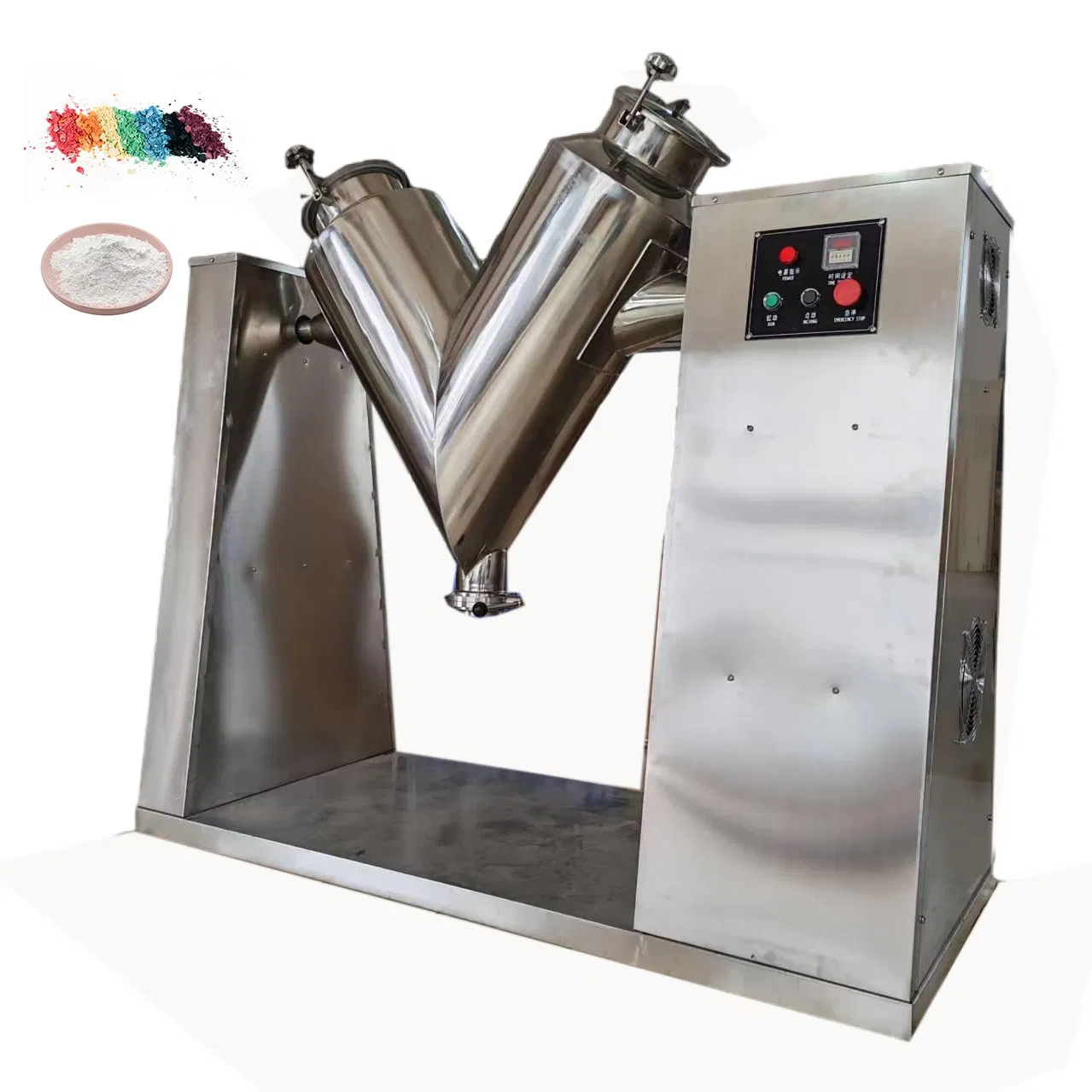 VH100 Chemical Medicine Seasoning Food Dry Powder Mixing Granule V Shape Mixer