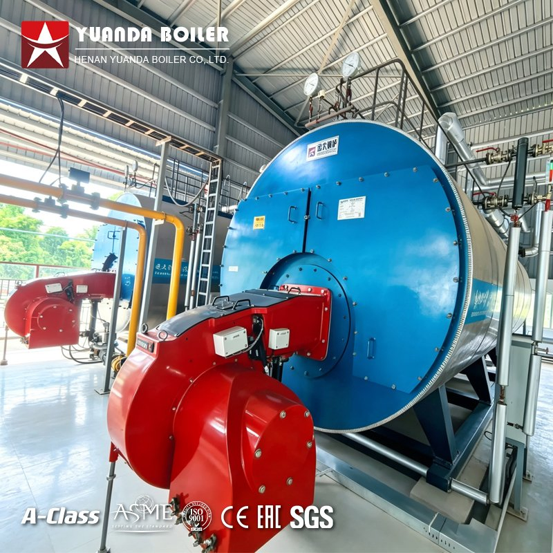 1-20 Ton Industrial Automatic Fire Tube Natural Gas Diesel LPG Heavy Oil Fired Steam Boiler with ASME CE EAC