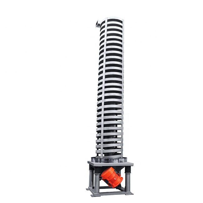 Élévateur vertical vibrant rotatif à convoyeur spirale vibrant 500 kg/h
