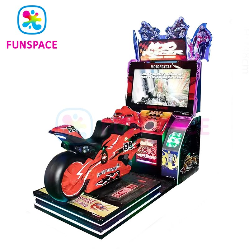 Dinámica de instalaciones de entretenimiento de arcade Máquina de videojuegos recreativa para un solo jugador Simulador de conducción de moto SIM Carreras de motocicletas