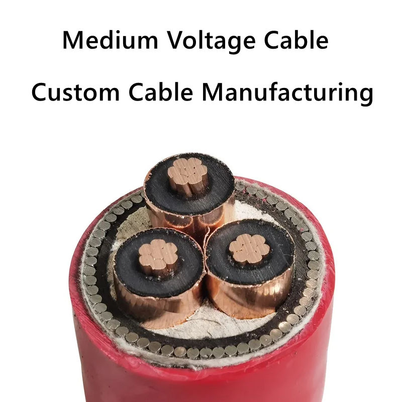 15kv Electric Copper Three Core 35mm2 XLPE Insulated Interlocking Aluminum Armor Kabel PVC Jacketed Red Lsoh Sheath Anti Termite Rodent Resistant Power Cable