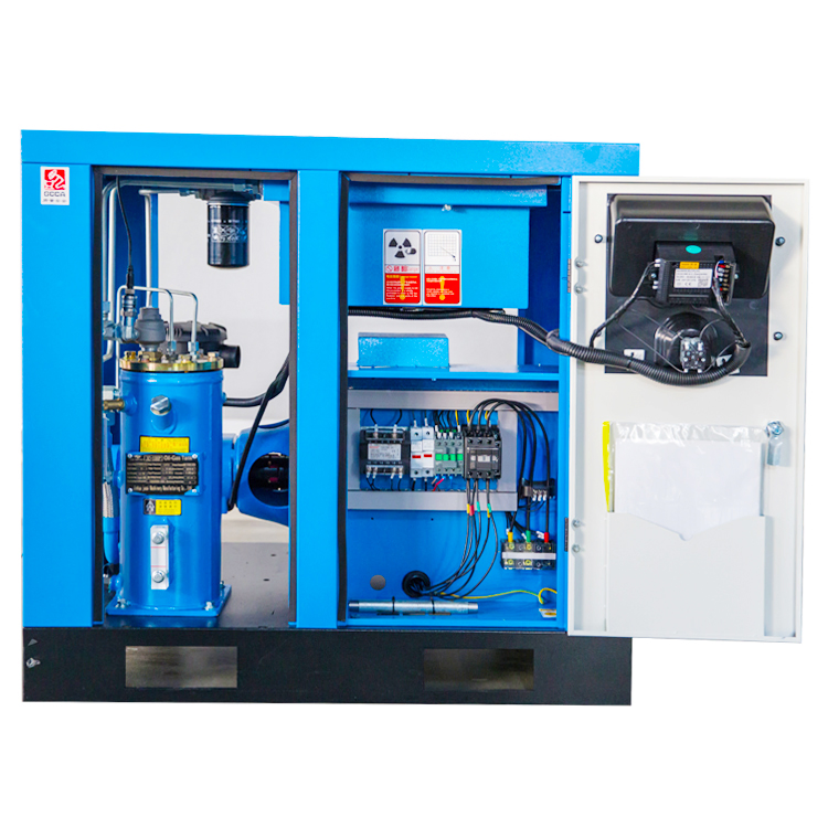 Compresseur d'air à vis à fréquence fixe 10HP 7,5 kW VSD à aimant permanent 100 psi silencieux à faible teneur en huile