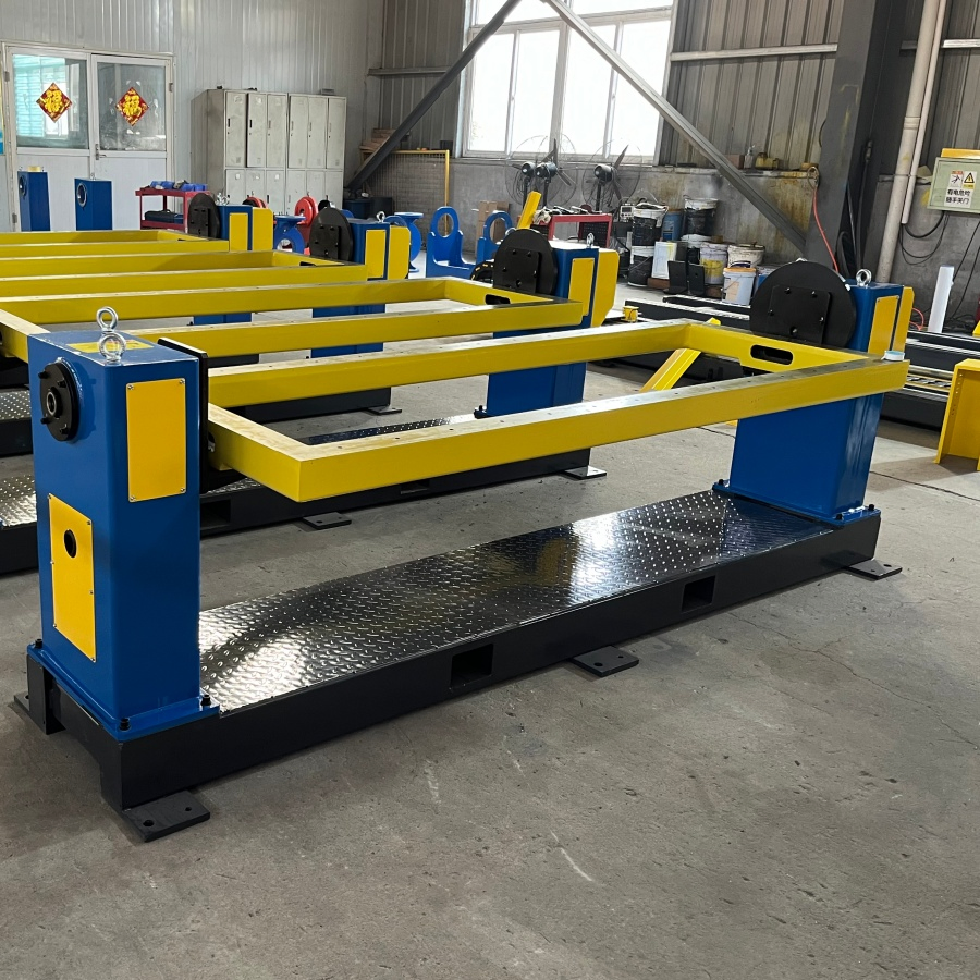 Customizable 1-Axis Head-and-Tailstock Welding Positioners Controlled by Industrial Welding Robot Arms for Automated Welding
