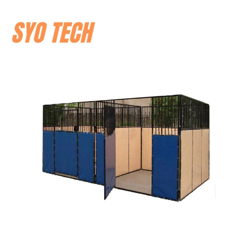 Portable Corrosion-Resistant Prefab Hot DIP Durable Equine Livestock Galvanized Convenient Canvas Horse Stall Horse Stable
