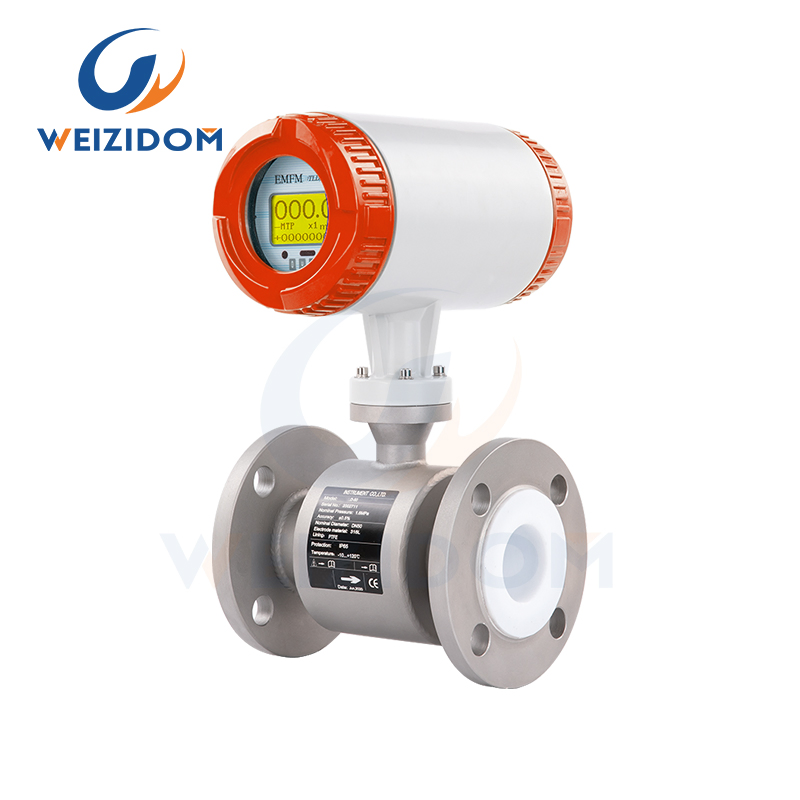 Flussimetro elettromagnetico ad alta precisione da 125 mm 5" con rivestimento in PTFE, precisione 0,5%, connessione flangiata, applicazione mineraria