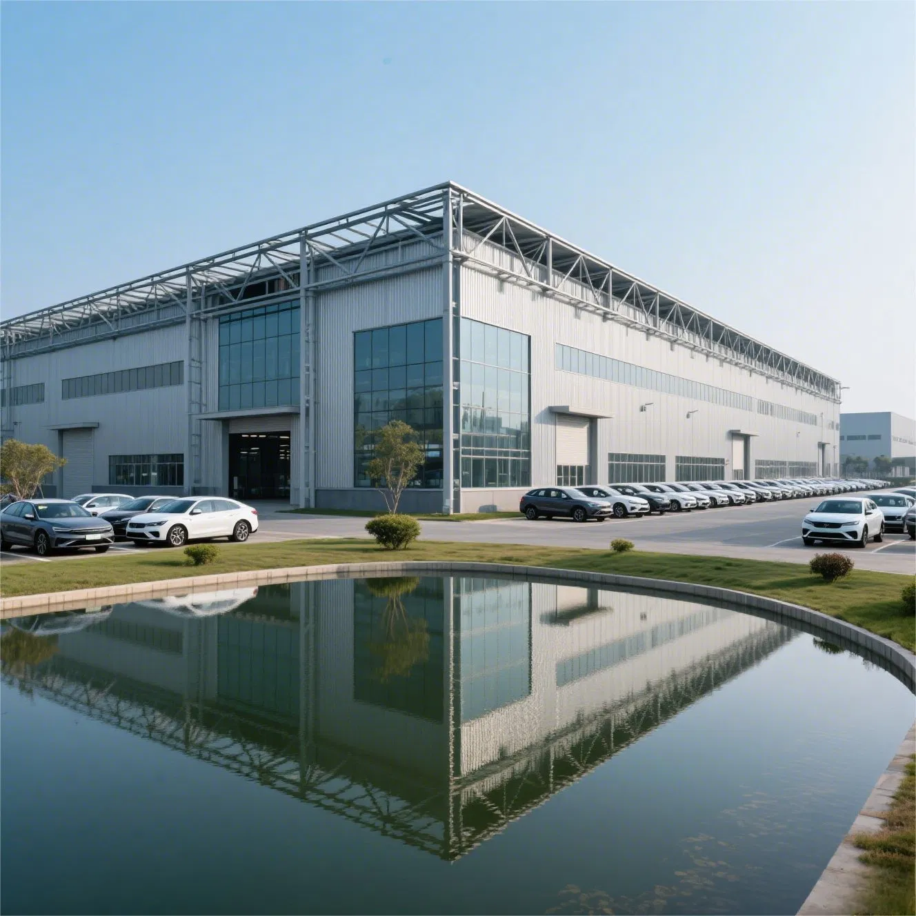 Capannone Industriale in Acciaio Pesante Leggero Prefabbricato su Misura per Uso Industriale