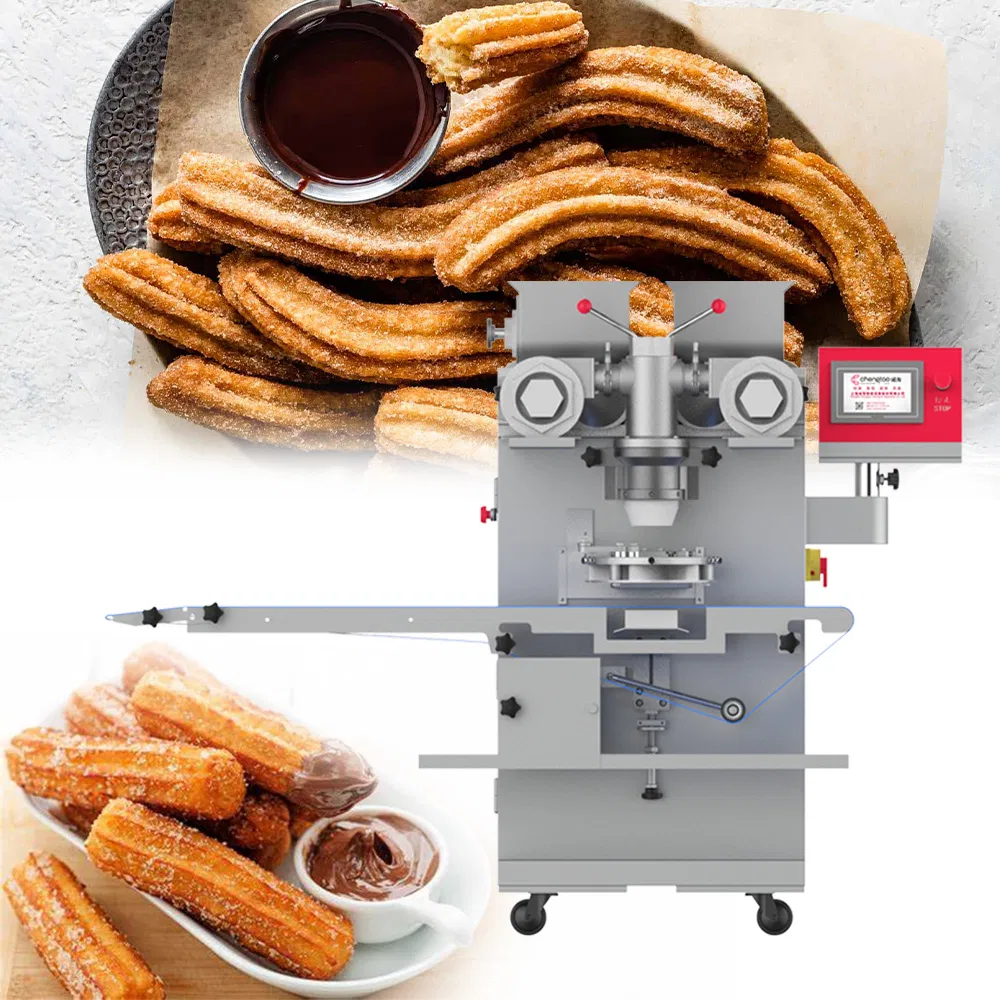 Automatic Mooncake Panda Cookie Stuffed Meatballs Juicy Beef Ball Filled Eel Balls Churros Desserts Pie Kubba Making Machine