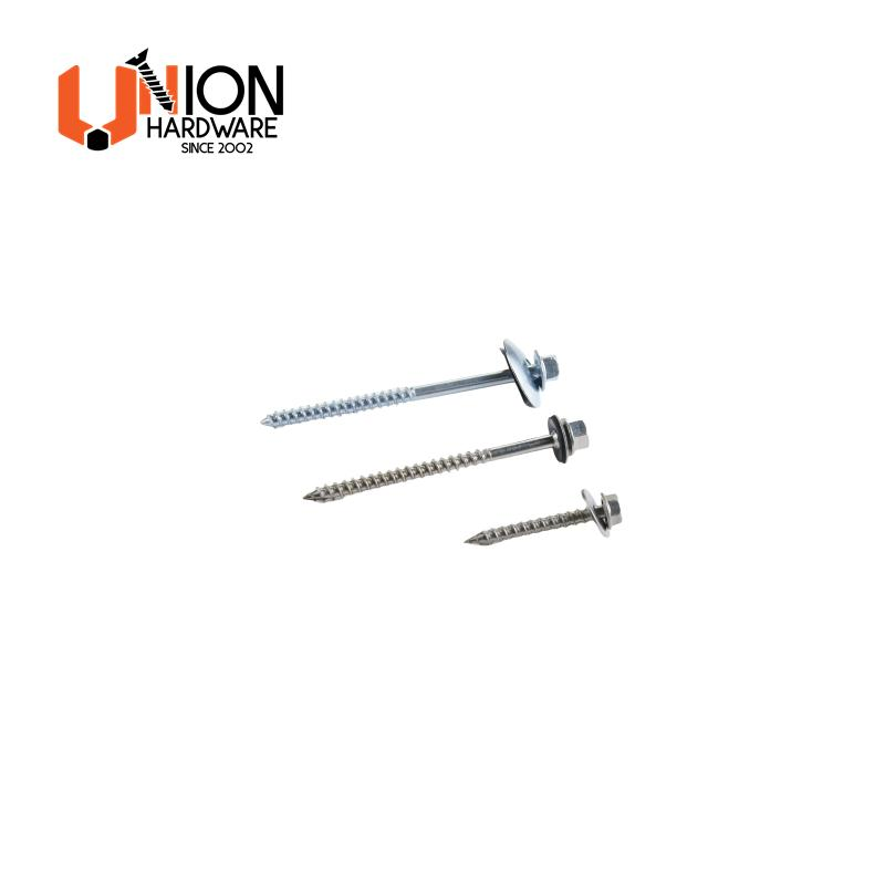 Stainless Steel Hex Flange Head Flat Head Custom Mounting Screws for Solar PV Panel Mounting