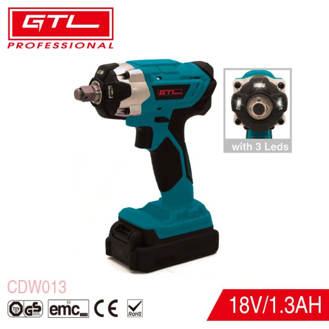 1/2 Inch 150N.M 18V Li-ion Cordless Impact Wrench with Battery Indicator (CDW013)