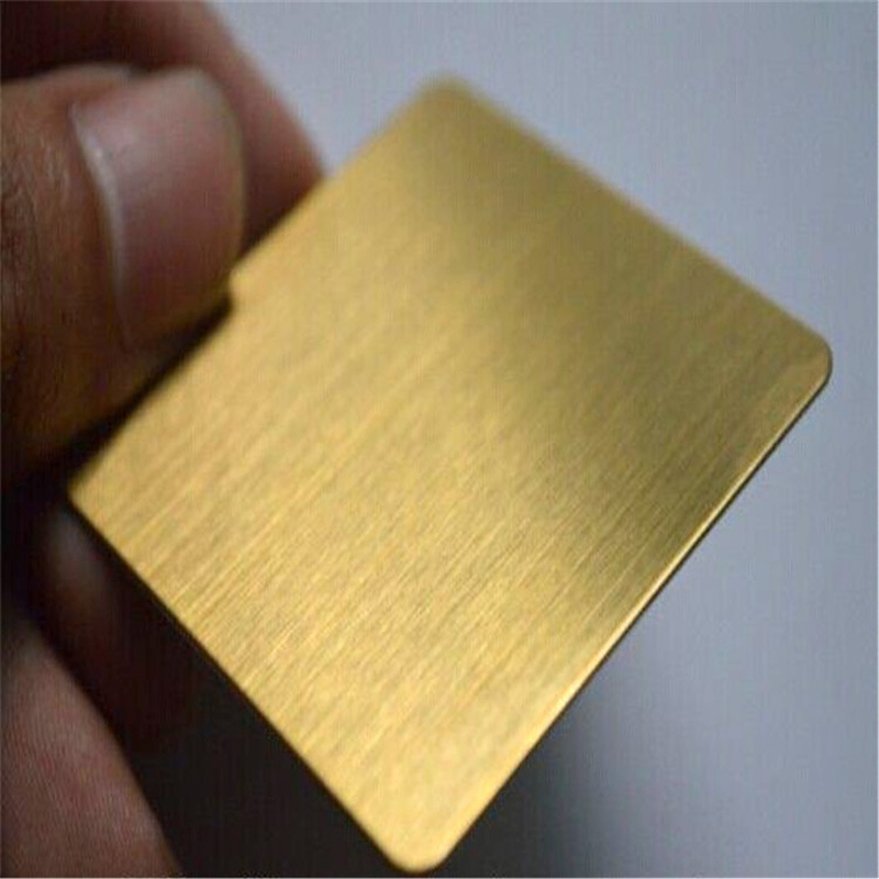 Lastre architettoniche in acciaio inossidabile color oro PVD / Lastre in acciaio inossidabile oro specchio / spazzolato, pannello colorato laminato a freddo per decorazione d'interni