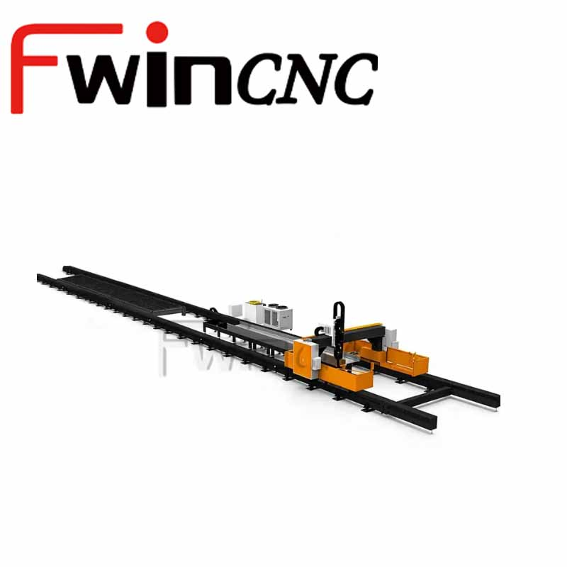 CNC High-Power Ground Rail Fiber Laser Cutter 12kw 20kw 30kw for H-Beam