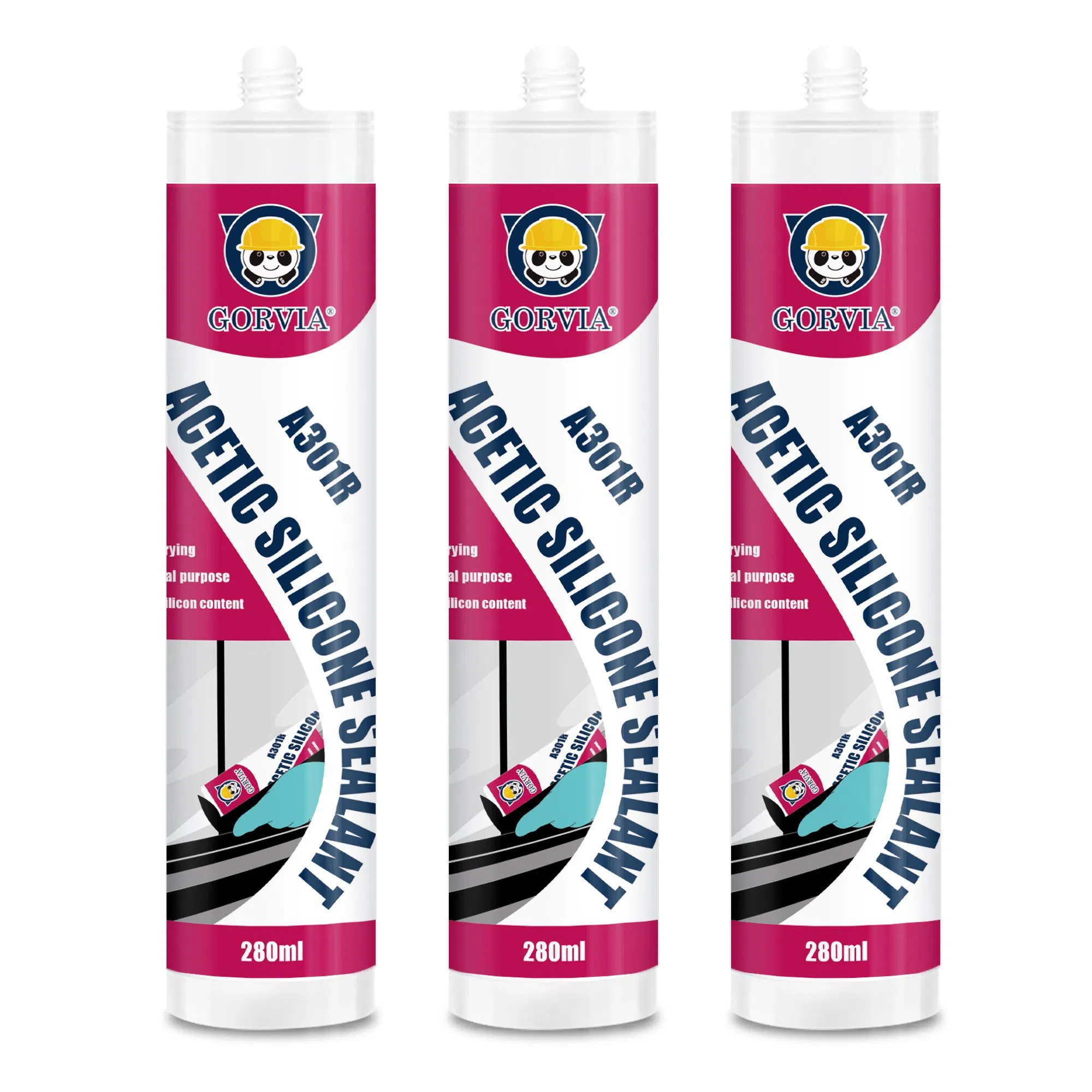 Gorvia GP High Bonding Clear Good Strength Acetic Sealant Silicone for Bathroom