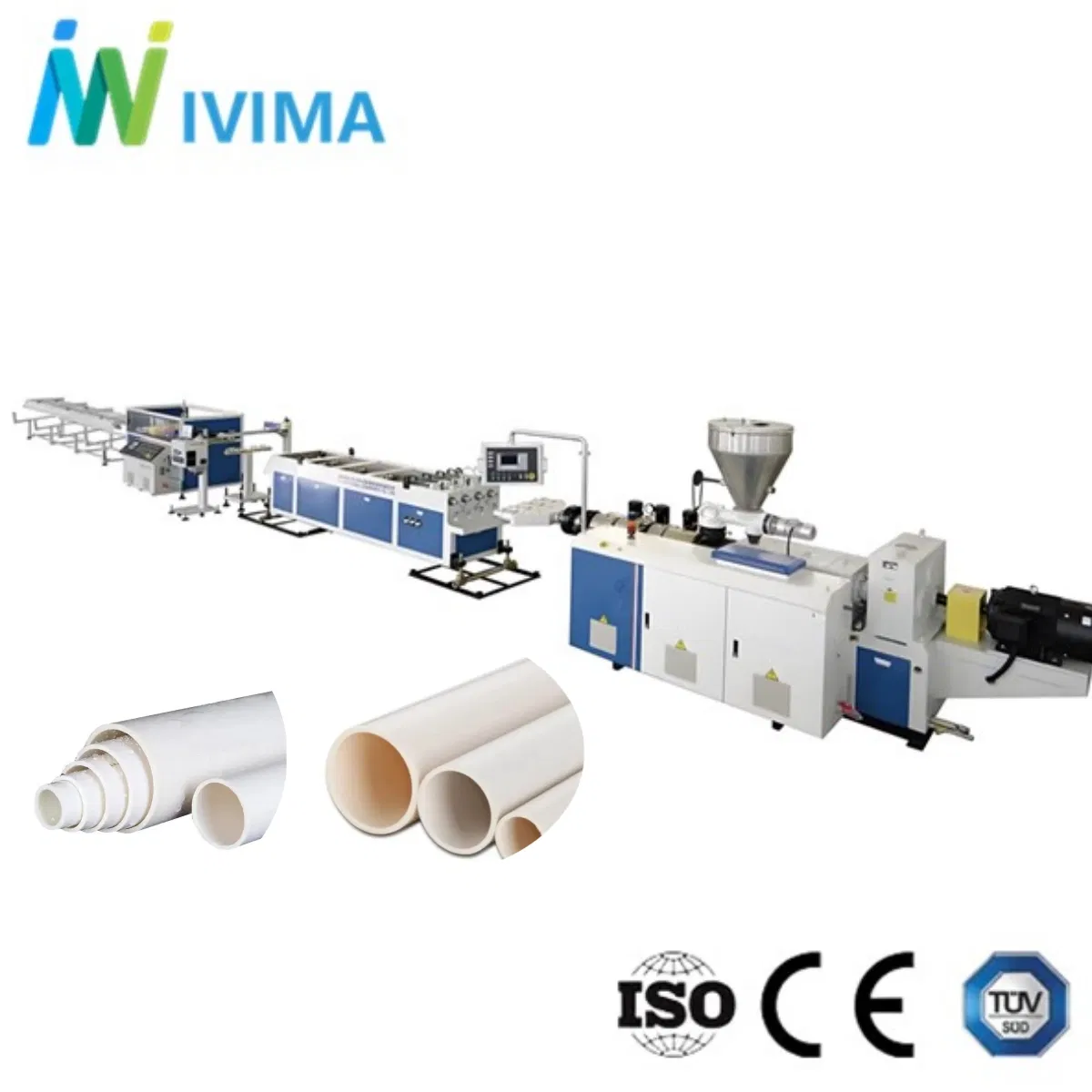 Linea di produzione di tubi in plastica per estrusione di tubi in PVC UPVC CPVC / Macchina per estrusione di tubi in PVC