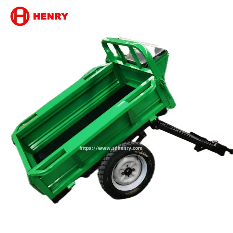 Walking Wheel Tractor Power Tiller Farm Half Dump Trailer