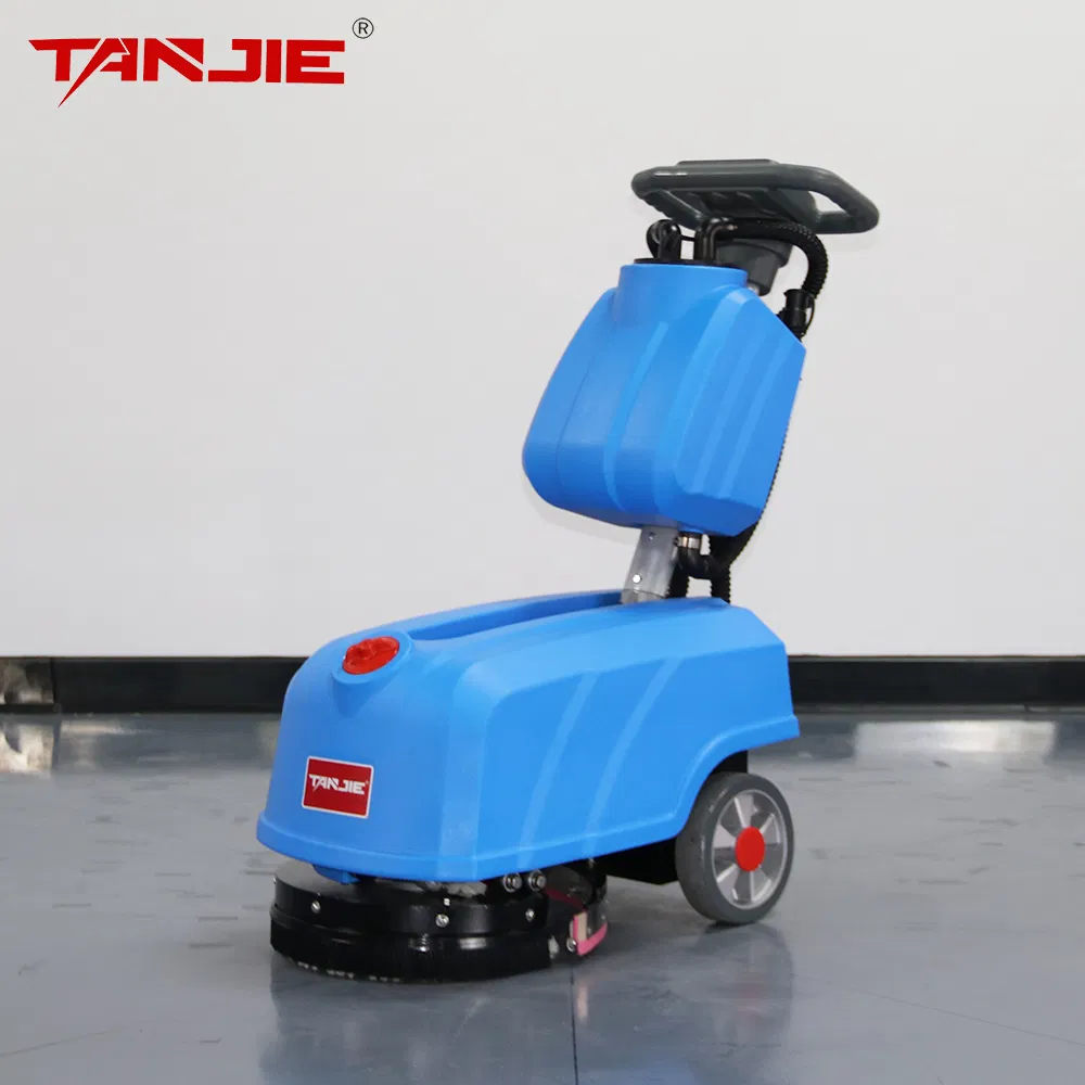 Industrial Electric Battery Scrubber Compact Foldable Restaurant Floor Scrubber Machine
