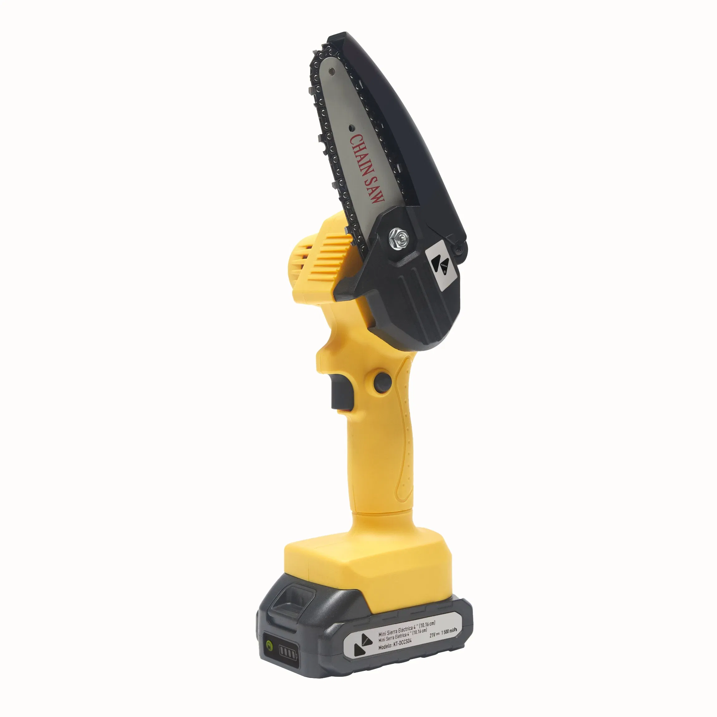 21V Electric Cordless 4 Inch Mini Chain Saw Light Weight Mini Chainsaw
