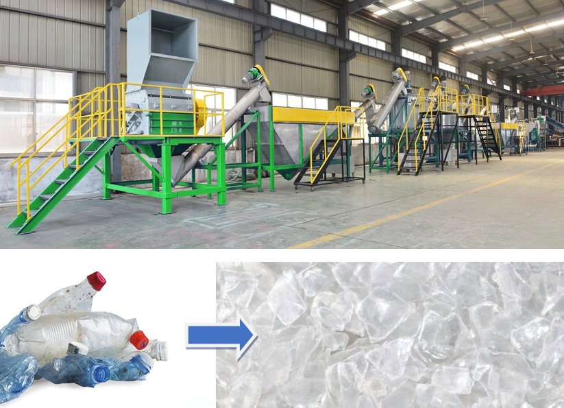 300 Kg/H - 5000 Kg/H Pet/PP/PE/HDPE Plastic Bottles Recycling Machine with Crusher Washer Dryer